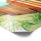 レッドビーチ砂丘フェンス写真 フォトプリント            (角)