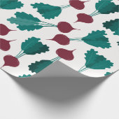 レッドビーツ継ぎ目無しパターンのラッピング紙 ラッピングペーパー (角)