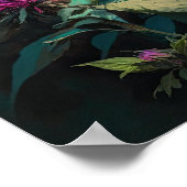 レッドビーバームフラワーアートプリントポスター ポスター (角)