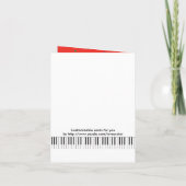 レッドピアノリサイタル招待状 招待状 (裏面)