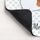 レッドピエススムースコートダックスシュント漫画の犬と名前 マウスパッド (コーナー)