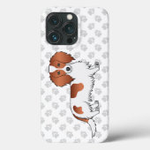 レッドピエバルドロングヘアダッチシュント漫画の犬とポーズ Case-Mate iPhoneケース (裏面)