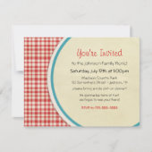 レッドピクニックプライドファミリーピクニック招待状 招待状 (正面)