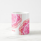 レッドピスタイリッシュンク名前をカスタムするボホマンダラ コーヒーマグカップ (中央)