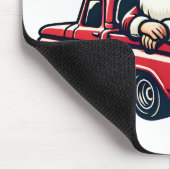 レッドピックアップトラックのクリスマスポインセチア格言 マウスパッド (コーナー)