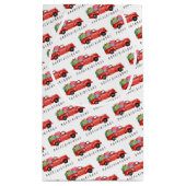 レッドピックアップトラックプレゼント抱き枕 スモールペーパーバッグ (裏面)