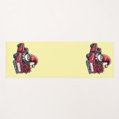 レッドピックアップトラック上のクリスマスポインセチア格言 ヨガマット (正面(横))