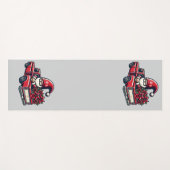 レッドピックアップトラック上のクリスマスポインセチア格言 ヨガマット (正面(横))