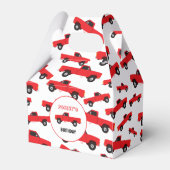 レッドピックアップトラック輸送トラック誕生日 フェイバーボックス (裏面サイド)