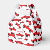 レッドピックアップトラック輸送トラック誕生日 フェイバーボックス (正面サイド)