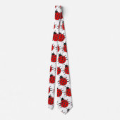 🐞レッドピックボールladybugsピックボールネックタイ ネクタイ (裏面)