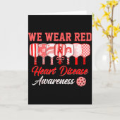 レッドピックルボールで心臓病の意識を高めよう カード (黄色い花)