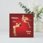 レッドピンアップガールズバースデーパーティー 招待状 (スタンド正面)