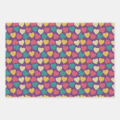 レッドピンクとバイオレットサンタクロースのクリスマス ラッピングペーパーシート (正面)