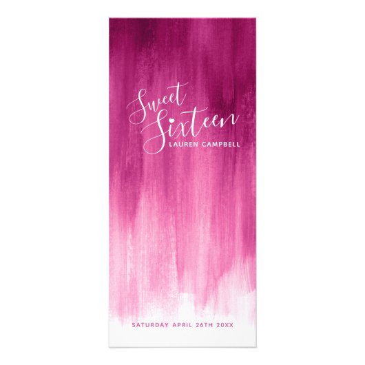 レッドピンクのモダングレードアート甘い16メニューラックパック ラックカード (正面)