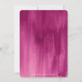 レッドピンクの抽象芸術アートライブ結婚ストリーミング 招待状 (裏面)