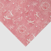 レッドピンクアンティークキューピッド天使とハート 薄葉紙 (詳細)