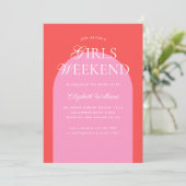 レッドピンクアーチガールズウィークエンドバチェロレッテ 招待状 (スタンド正面)