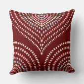 レッドピンクイエローブルー同心ハートレインボー クッション (裏面)