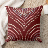 レッドピンクイエローブルー同心ハートレインボー クッション (ブランケット)