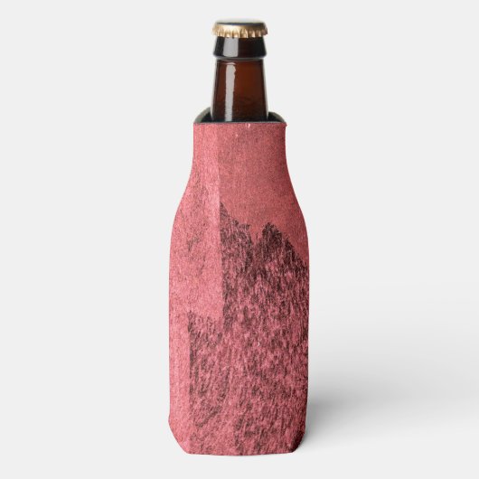 レッドピンクインスパイアク抽象芸術絵画の芸術 ボトルクーラー (ボトル正面)