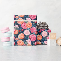 レッドピンクオレンジバラパターキフォン