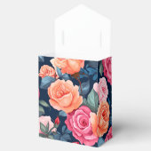 レッドピンクオレンジバラパターンデザイン フェイバーボックス (オープン)