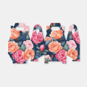 レッドピンクオレンジバラパターンデザイン フェイバーボックス (折り畳みなし)