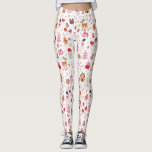 レッドピンククリスマスウィンターワンダーランドサンタクロース レギンス<br><div class="desc">このお洒落デザインは赤とピンクと白の心温まるパレットによくはしゃぐ描写し、美しく美しいクリスマスの要素の楽しさとイラストレーションを備えている。</div>