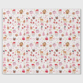 レッドピンククリスマスサンタクローストナディアワンダーランド ラッピングペーパー (フラット)