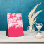 レッドピンクグリッタースパークル新学期先生ap フォトプラーク (側面)