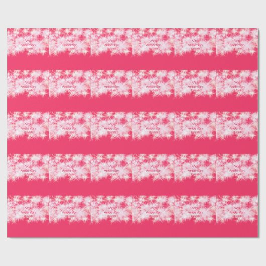 レッドピンクグリッタースパークル新学期先生ap ラッピングペーパー (フラット)