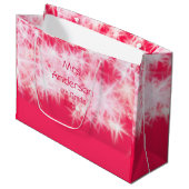 レッドピンクグリッタースパークル新学期先生ap ラージペーパーバッグ (正面アングル)