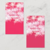 レッドピンクグリッタースパークル新学期先生ap 名刺 (正面/裏面)