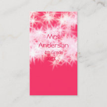 レッドピンクグリッタースパークル新学期先生ap