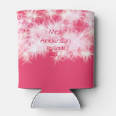 レッドピンクグリッタースパークル新学期先生ap 缶クーラー (裏面)