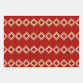 レッドピンクスとサンゴ ラッピングペーパーシート (正面)