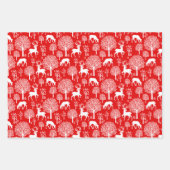 レッドピンクトナディアクリスマスラッピング紙 ラッピングペーパーシート (正面3)