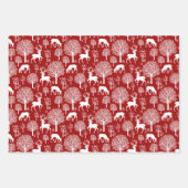 レッドピンクトナディアクリスマスラッピング紙 ラッピングペーパーシート (正面)