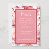 レッドピンクトワフランスのール結婚式招待状 招待状 (裏面)