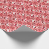 レッドピンクトーンボールオーナメントラッピング紙 ラッピングペーパー (角)