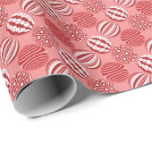 レッドピンクトーンボールオーナメントラッピング紙 ラッピングペーパー (ロールコーナー)
