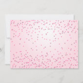 レッドピンクハートバレンタインズデイスウィートアート誕生日 招待状 (裏面)