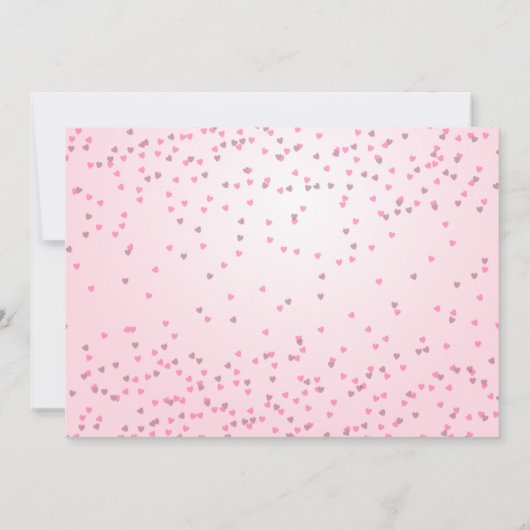 レッドピンクハートバレンタインズデイスウィートアート誕生日 招待状