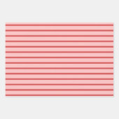 レッドピンクハートバレンタインデー ラッピングペーパーシート (正面)