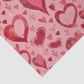 レッドピンクハートパターンスケッチバレンタインデー 薄葉紙 (詳細)