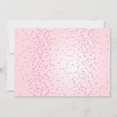 レッドピンクハートヴァレンティーンズデイスウィートアート誕生日 招待状 (裏面)