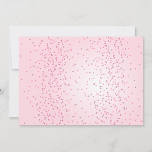 レッドピンクハートヴァレンティーンズデイスウィートアート誕生日 招待状 (裏面)