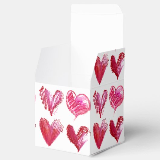 レッドピンクハート4紙ボックス フェイバーボックス (オープン)