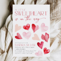 レッドピンクバレンタインハートスウィートベビーシャワー